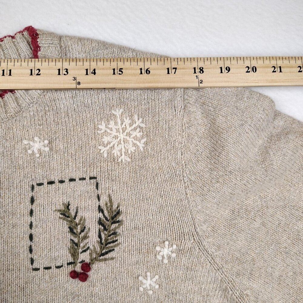 VTG Croft & Barrow Sweater Womens 2X Wool Blend Christmas Ice Skates - Picture 8 of 9